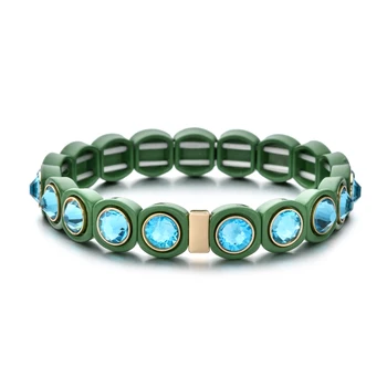 

ZMZY Charm CZ Crystal Bracelet Tila Beads Bracelets Bohemian Colorful Women Rainbow Jewelry Handmade Bracelets Bangles