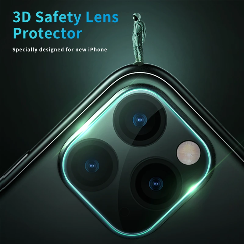  ROCK 2PCS 3D Volle Zurück Kamera Objektiv Screen Protector Für iPhone 11 Pro Max 2019 Gehärtetem Gl