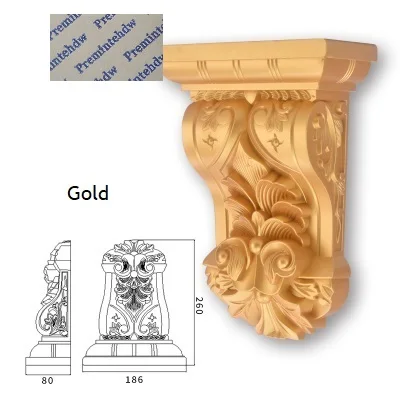 Европейская пластиковая стальная композитная рельефная корбель Corbels архитектурная мебель Украшение Золото Серебро антикварная ручная роспись - Цвет: 4