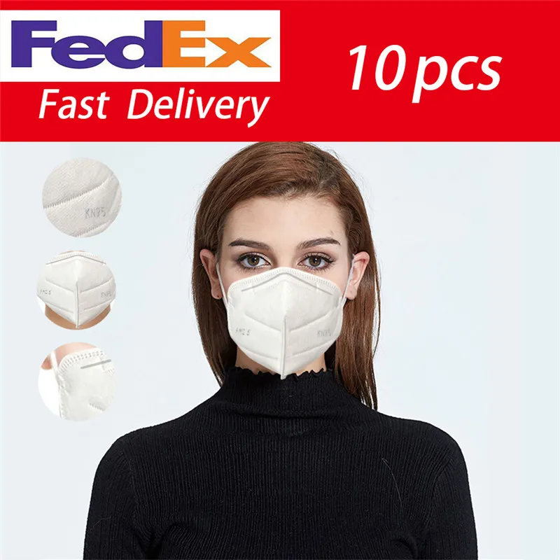 

FedEx Free Shipping KN95 Face Mask 95% Filtration Anti-dust Anti-virus Anti-bacterial Masks Features as KF94 FFP2