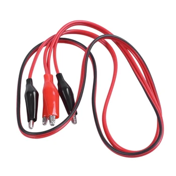 

New 2 x 92 cm dual double ended probe cayman alligator clip cable