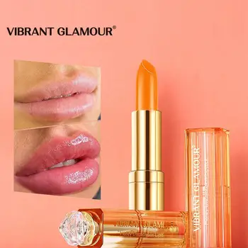 

Blue ZOO 1PC Waterproof Honey Moisturizing Jelly Lipstick Makeup Temperature Change Colorful Lip Balm Pink Transparent Lipstick