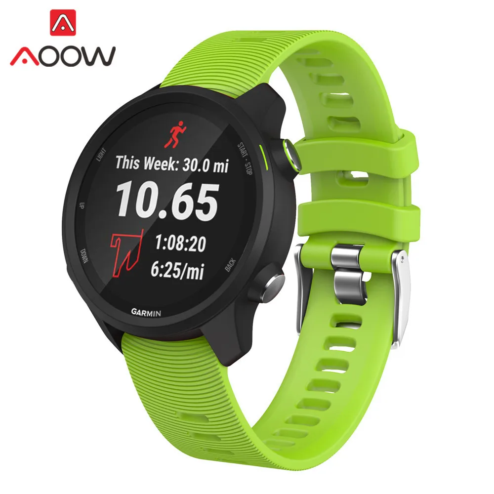 20 мм спортивный силиконовый ремешок для часов Garmin Forerunner 245M 245 645 Vivoactive 3 Approach S40 браслет ремешок для умных часов