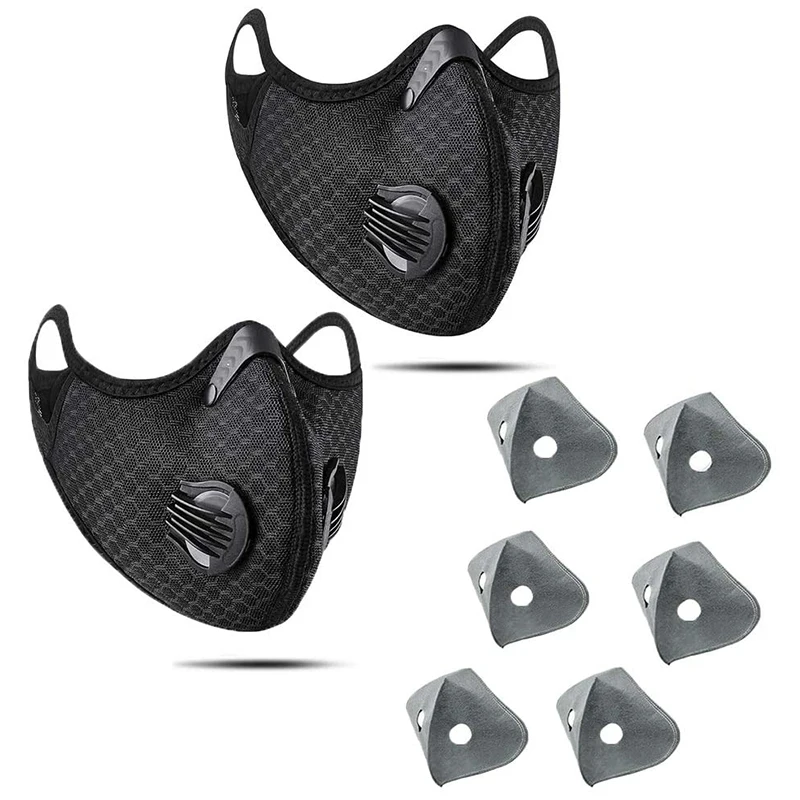 

Reusable Mask with Filter, Suitable for Outdoor Activities, Cycling, Running, Home Office, with 6 Filters