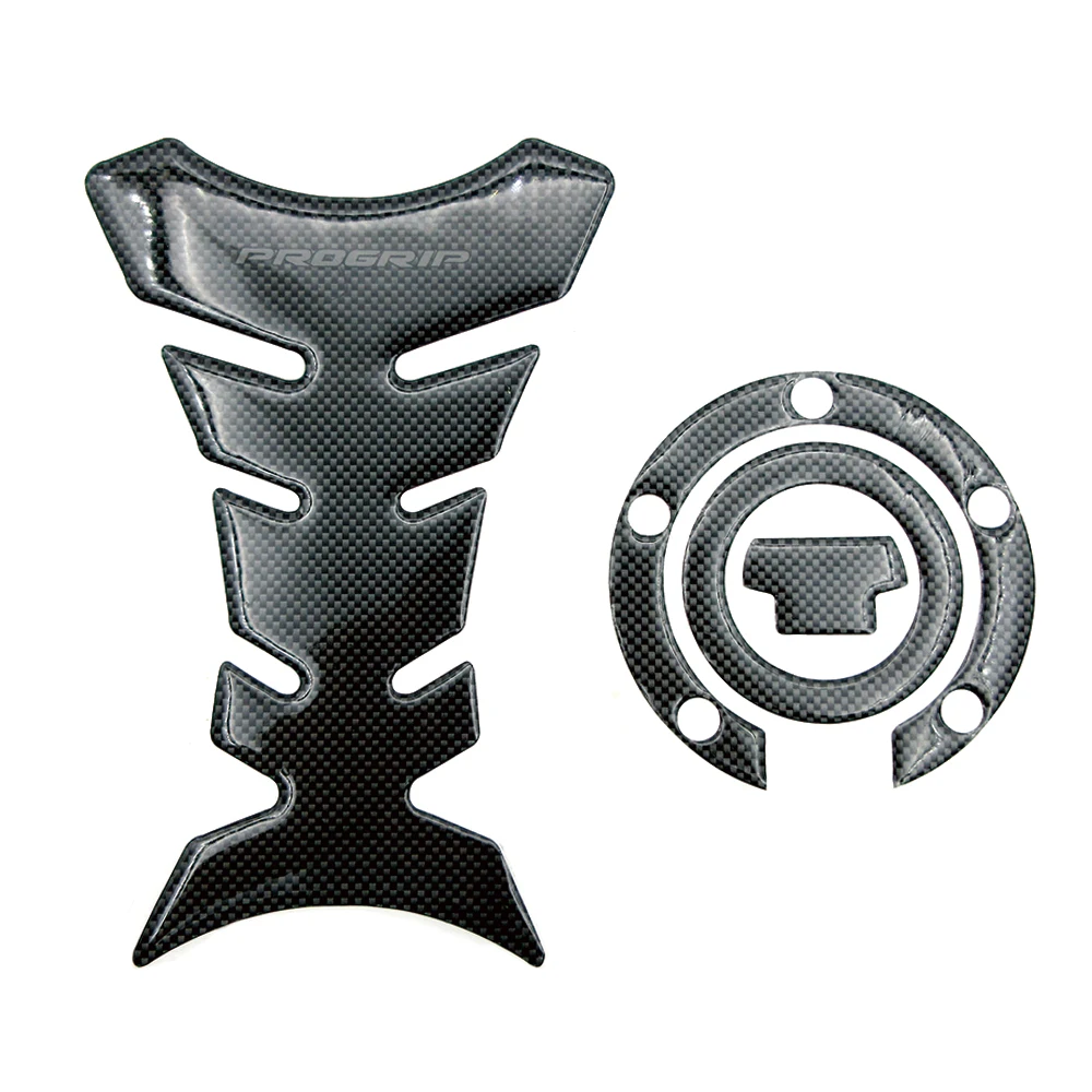 3D Carbon Fiber Look Motorcycle Fuel Tank Protector Decal Sticker