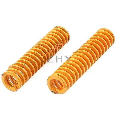 

2Pcs Lighter Load Yellow Spiral Stamping Compression Die Spring 8x35mm