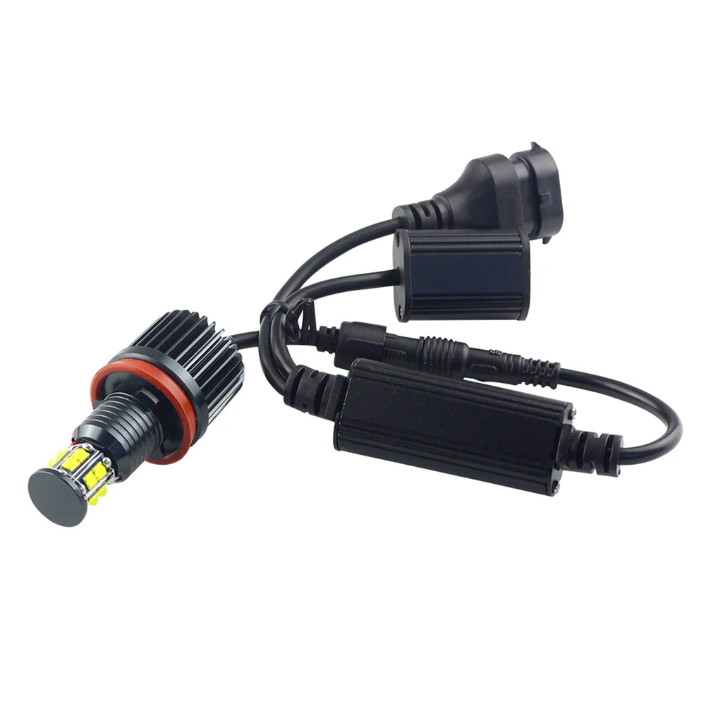 Farol de Led Olhos de Anjo 6500k para Bmw Automotivo Halo Anel Lâmpada E92 E93 E63 Lâmpadas E70 Acessórios Automotivos Interior h8 120w 10 H8 farol de led automotivo, 120w, h8,
