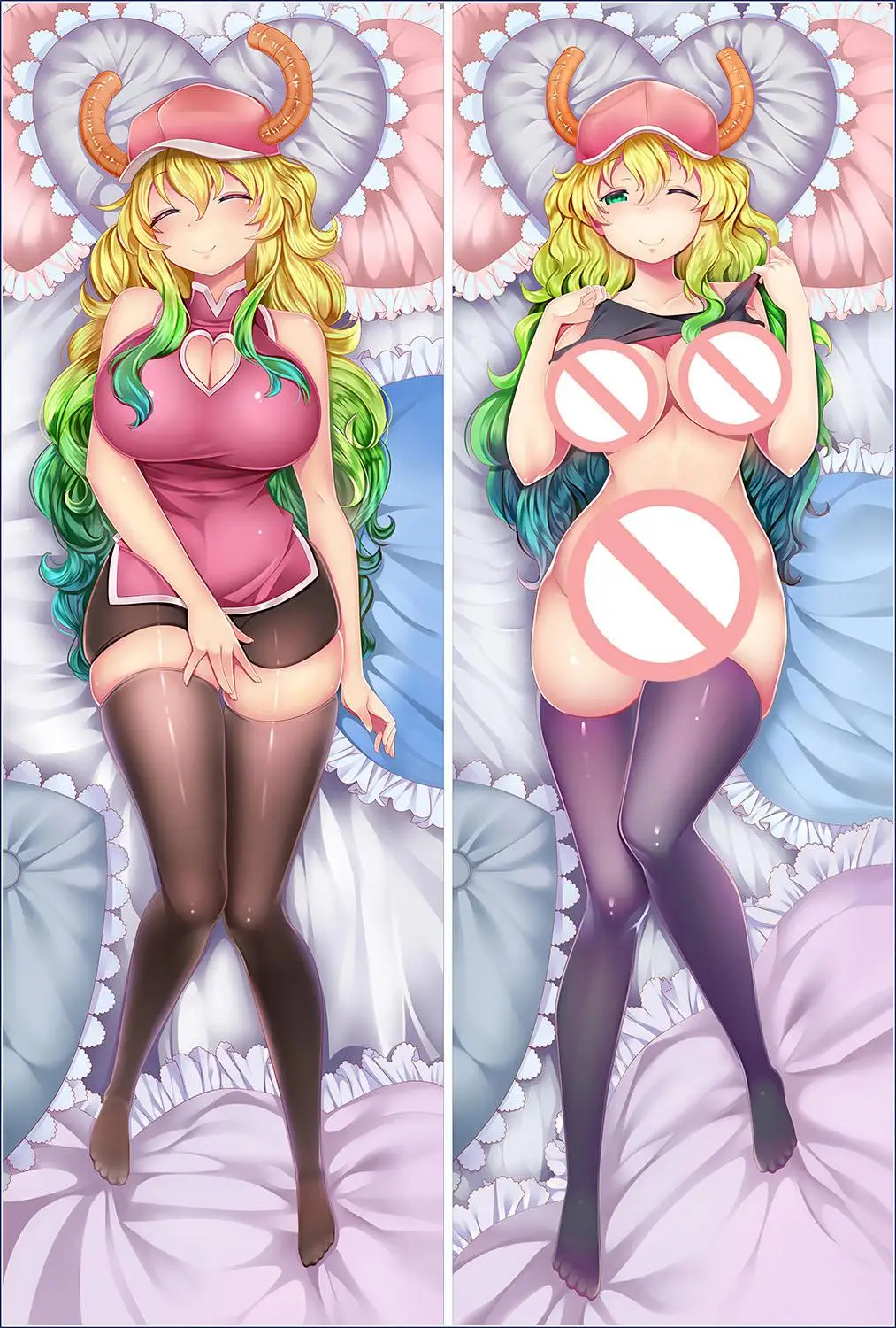 Чехол для телефона из аниме Kobayashi san Chi no Maid Dragon Dakimakura с персонажами фильма Tohru & Kanna