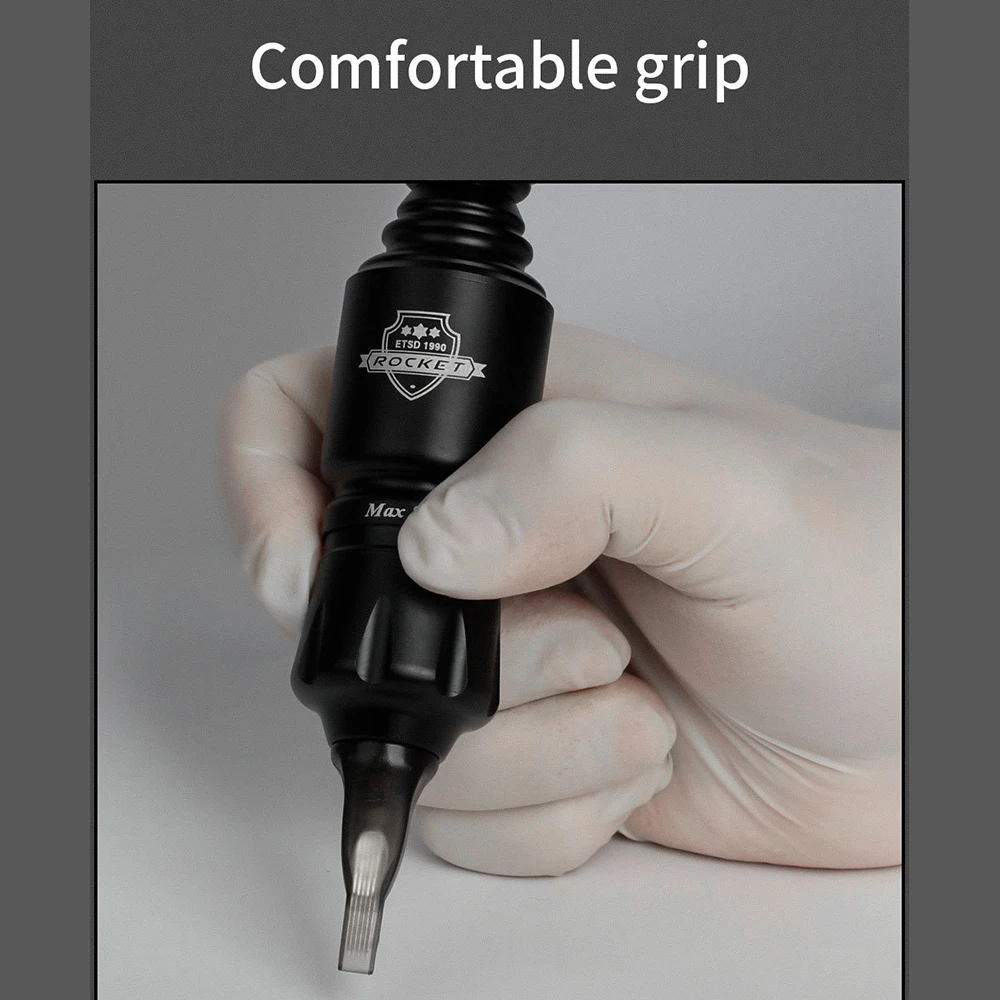 

Professional Tattoo Machine Alloy Rotary Rocket Tattoo Pen with RCA Interface Connector Wireless Tattoo Power Supply Body Art
