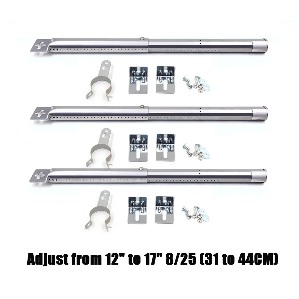Hisencn 12.2 Inch Adjustable Universal Stainless Replacement Gas Grill