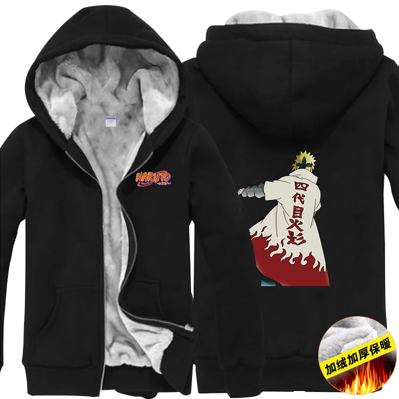 09 Новые зимние куртки, пальто Uzumaki Naruto, худи аниме SASUKE Uchiha с капюшоном, Толстые мужские толстовки на молнии - Цвет: 09