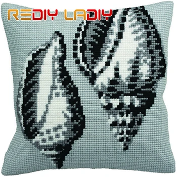 

Cross Stitch Cushion Conque Pattern Make Your Own Pillow Crafts Chunky Cross Stitch Kits Printed Canvas Acrylic Yarn Pillow Case