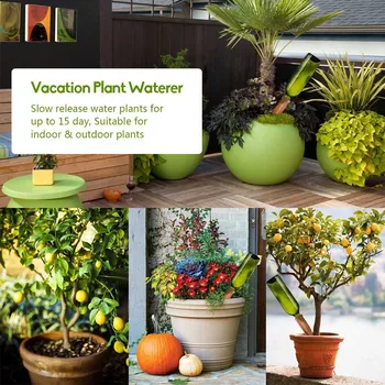 

4 Pcs Plant Waterer Self Watering Terracotta Spikes Automatically for Vacation Indoor Outdoor B99