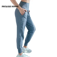 PS сплайсированные свободные штаны-шаровары для бега женские спортивные штаны для спортзала спортивные брюки с эластичной Высокой Талией Спортивные брюки для бега брюки для фитнеса