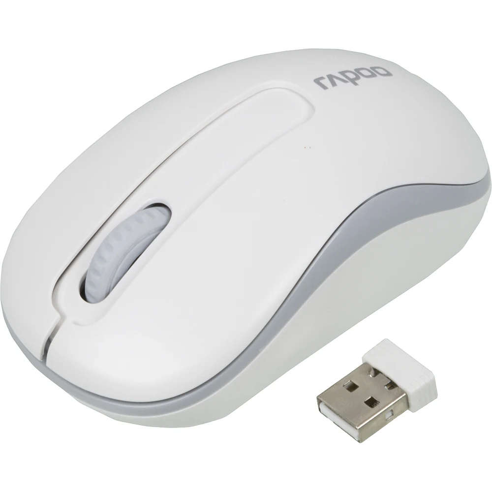 Мышь Rapoo M10 белый оптическая(1000dpi) беспроводная USB(2but