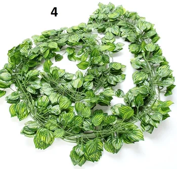 

artificial leaves watermelon vine leaf fake fruit leaves plant decoration wedding birthday party hanging rattan decals 12pcs/set