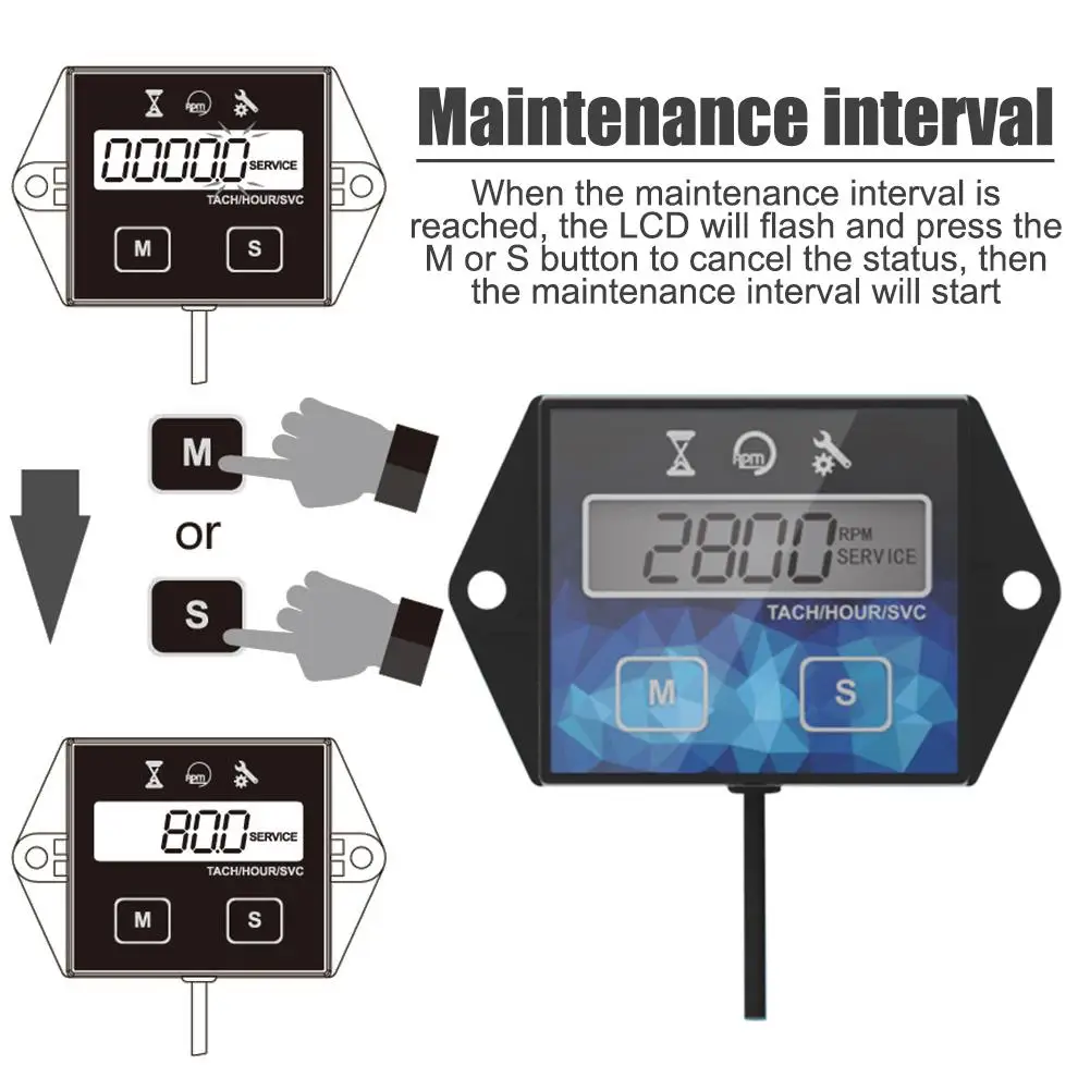 Тахометр Счетчик скорости мотоцикла таймер ATV сброс скорости таймеры