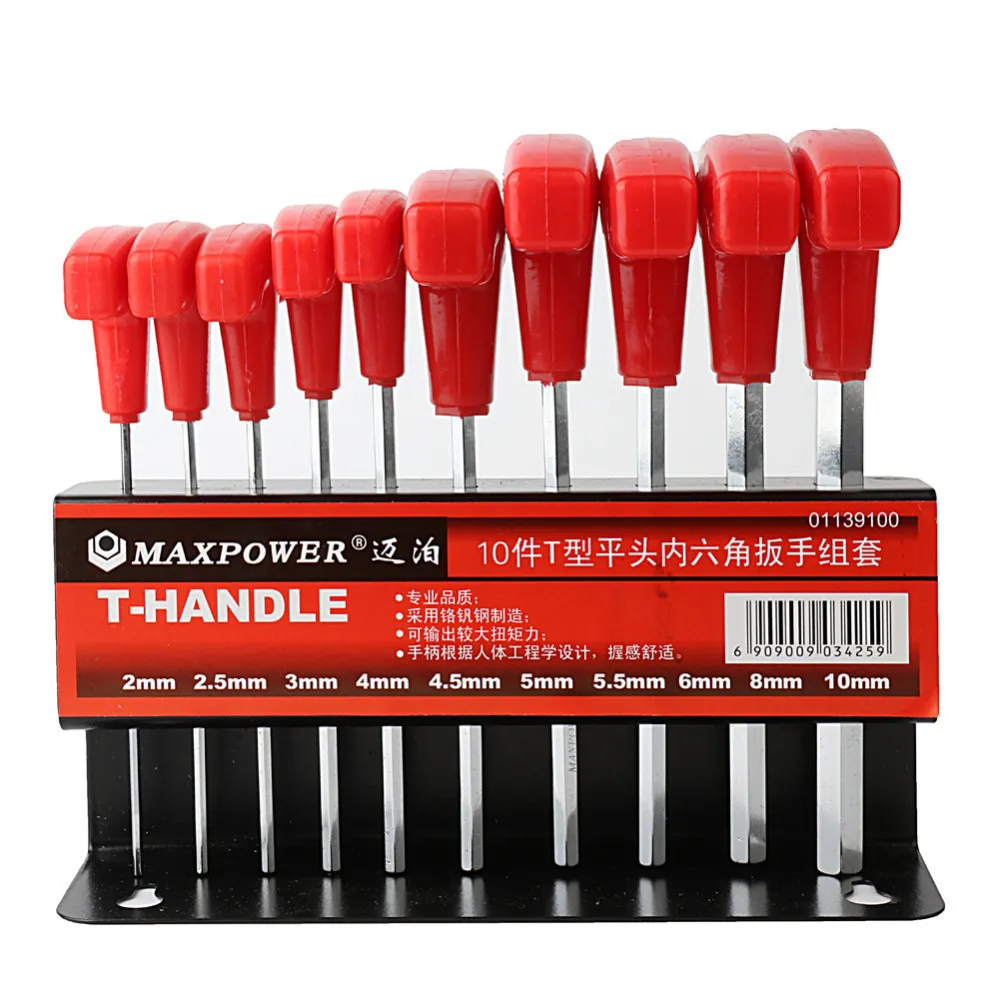 

1 Set T-Handle Screws Hardware Hex Wrench Hand Tools Durable Home Use Smooth Allen Key Repair Screwdriver Flat Plastic