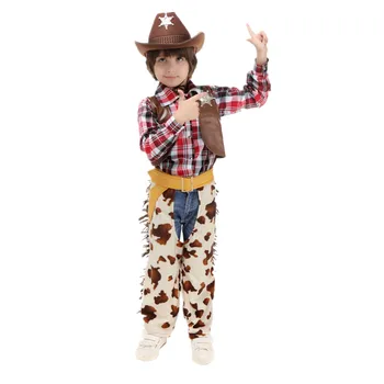 

Fashion Children's day cowboy boy girl Halloween cosplay costume children stage performance clothes western calfskin suit