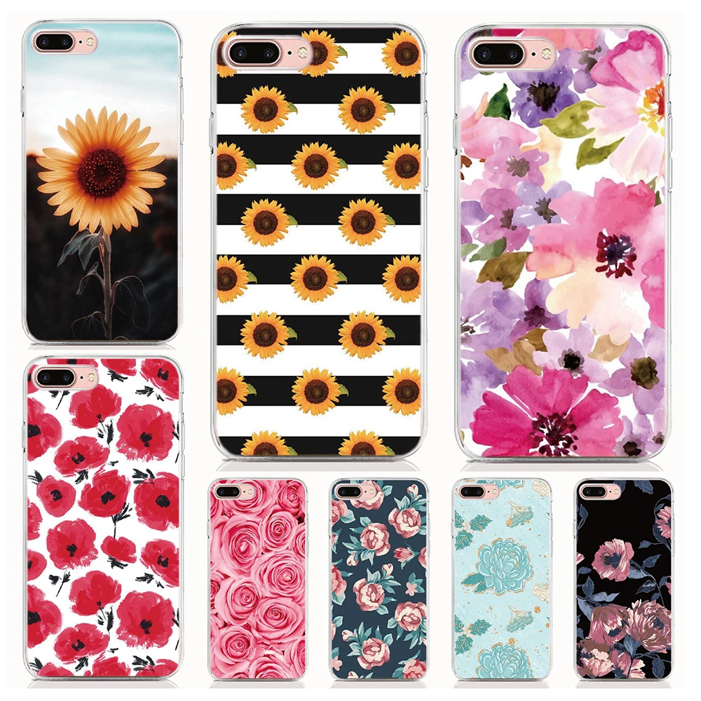 Per Blackberry Keyone / Dtek 70 / Key2 / Q20 / Q10 Soft Tpu Flower Cover Custodie Protettive Per Telefono