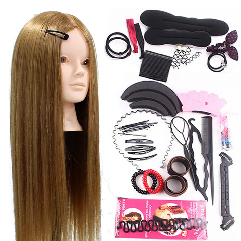 

24inch 50% Salon Real Hair Training Head Hairdressing Mannequin Head Cutting Model Head Hairdressing Gift Hair Manikin Head