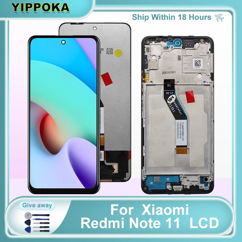 6.6&quot For Xiaomi Redmi Note 11 LCD Display Replacement Screen Digitizer Parts 11Display | Мобильные телефоны и