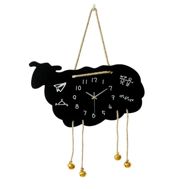 Современный дизайн мультфильм Овцы настенные часы кабинет немой настенные часы детская спальня домашние декоративные часы аксессуары