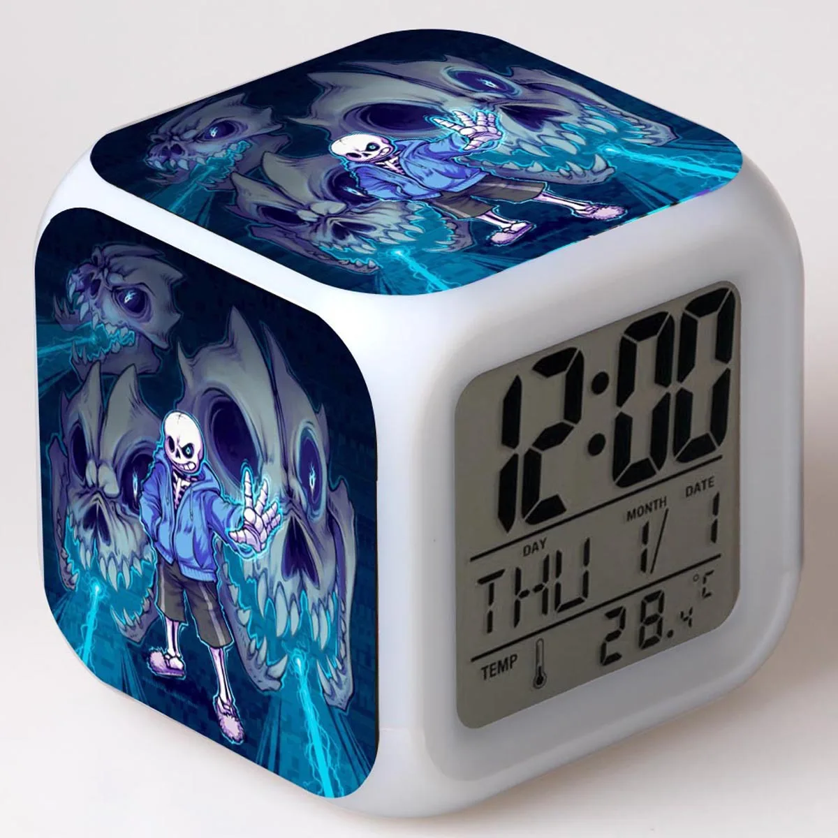 21 Undertale мультяшный будильник детские игрушки Led reloj будильник, цифровой Электронные часы с будильником wake up light table reveil wekker - Цвет: 21