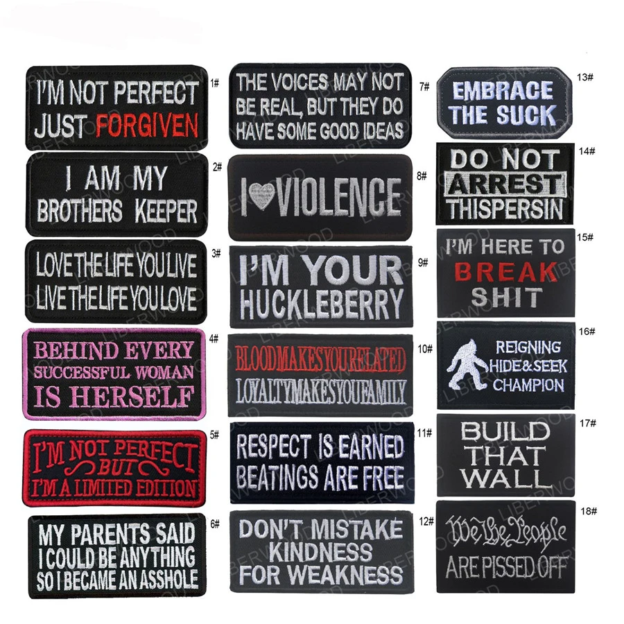 Patch Per Ricamo Frasi Motivazionali Classiche Biker Dicendo