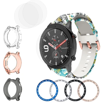 

Silicone Strap Watchband for Xiaomi Huami Amazfit GTR 47 42MM GTS Smart Wristband Tempered film protective case Bracelet Band