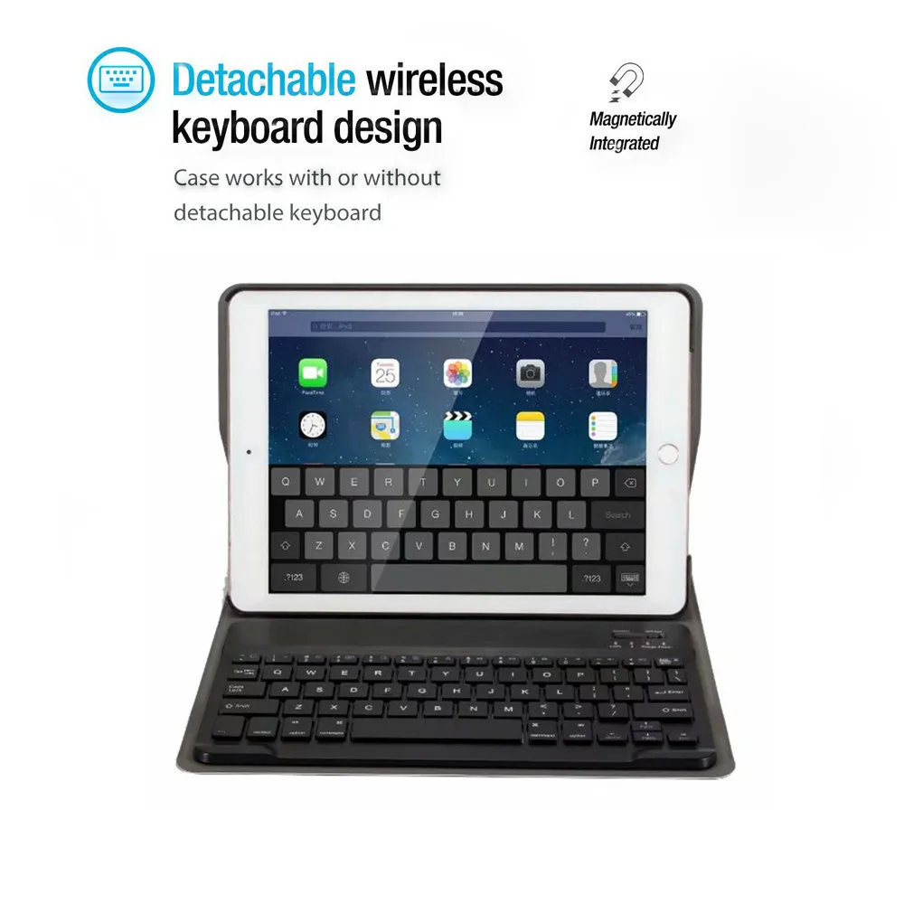 20% съемный bluetooth-клавиатура с подсветкой кожаный чехол с карандашом для iPad 10," клавиатура 7-го поколения