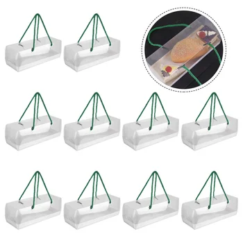 

10pcs Rectangle Cake Packaging Boxes Food Packing Boxes Portable Packing Boxes