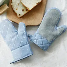 1 пара жаропрочные износостойкие перчатки для кухни, для приготовления пищи, утолщенные Противоскользящие силиконовые накладки, противоосколочные перчатки для микроволновой печи, выпечка, барбекю