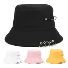 

Brand Unisex Fisherman Hat Foldable Solid Color Hip Hop Summer Sun Hat New Men and Women Iron Ring Bucket Caps gorras para mujer