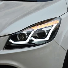 Автомобильный Стайлинг для Ford Kuga фары светодиодный 2013 фара DRL Объектив Двойной Луч Биксенон HID/светодиодный автомобиль аксессуары