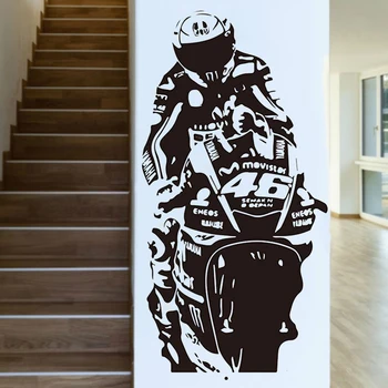 

Motorcyclists Wall Sticker Motor Rider Decal Boys Kids Bedroom Motorcycle Mural Living Room Decoration Stickers Racing Sports
