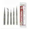 Stainless Steel High Precision Lashes Tweezers Anti-static Non-magnetic Eyelash Extension Tweezers Eye Lash Makeup Tools 1