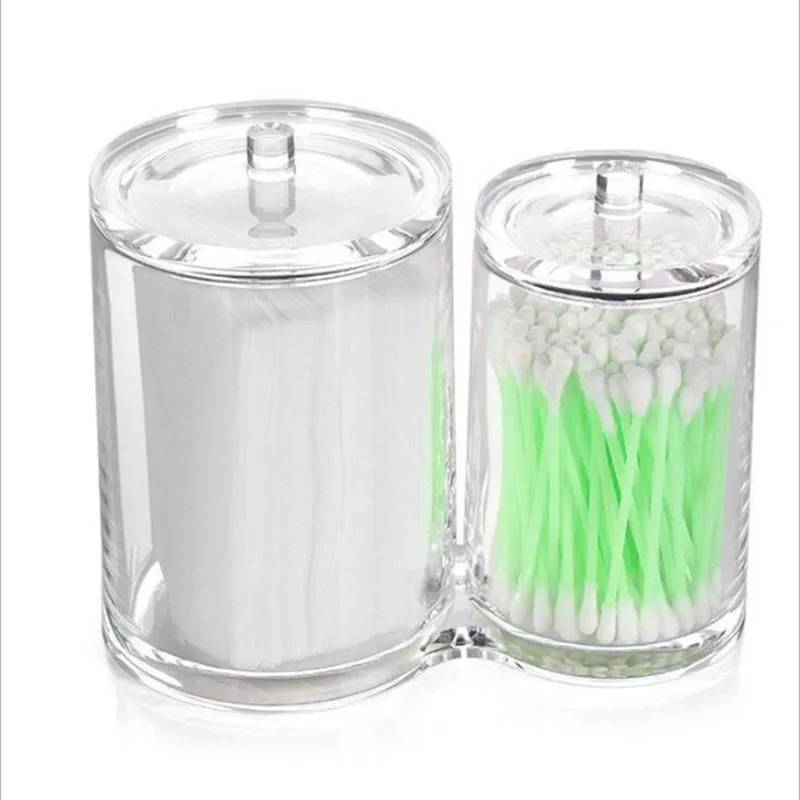 

Transparent High-End Double-Hole Swab Box Cotton Box Varia Bucket PS Storage Box Brushware Box