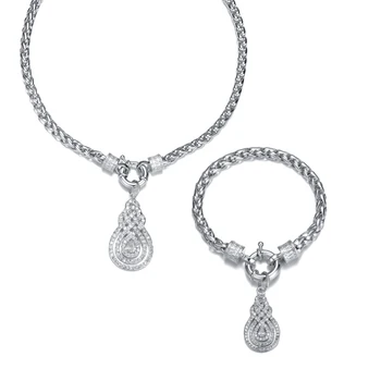 

2019 Gold Chain Design Fashion Necklace Square Zircon Iced Jewelry Necklace Tennis Chain