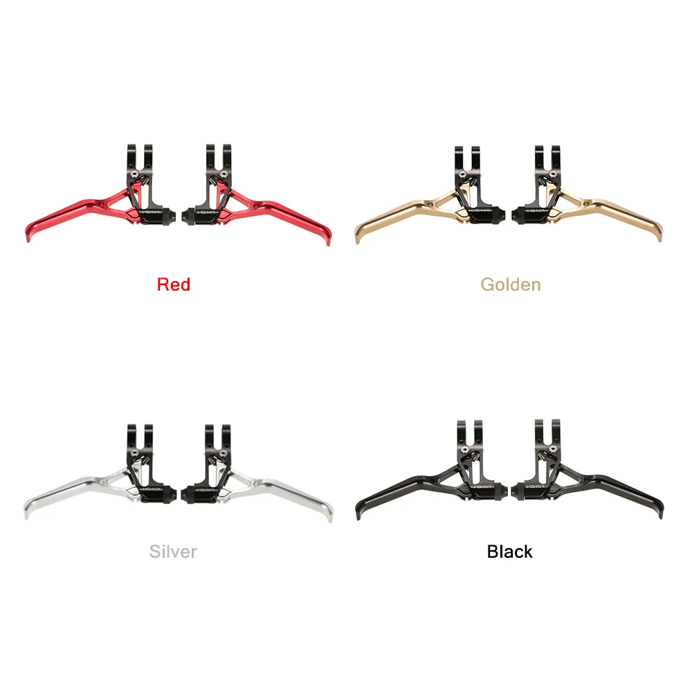 

1 Pair CNC Aluminum V-brake Disc Brakes Lever Mountain Bike Bicycle Brake Handle Crank 3-Finger Mechanical Disc Brake