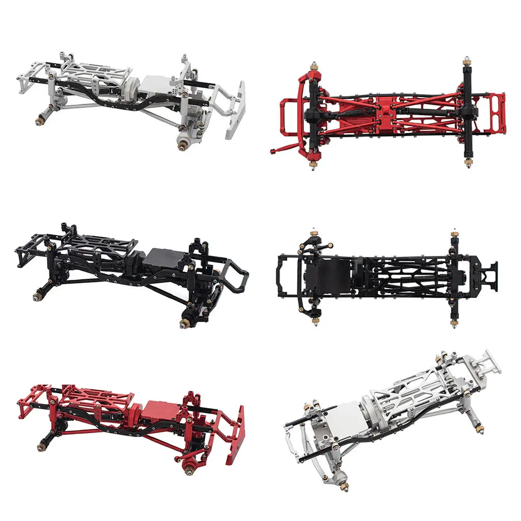 Aluminum Alloy Wheelbase Frame Metal Chassis for 1/24 Axial SCX24 90081