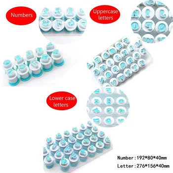 

Upper/Lowercase Alphabet Numbers Cookie Cutter Set Food Grade Plastic Fondant Letter Baking Mold 10/26-Piece