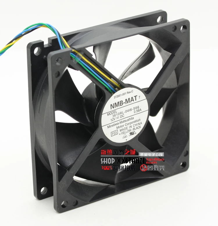 Оригинальный 3610RL-04W-S66 92259 см 12V 0.56A ШИМ (9 см) интеллигентая (ый) контроль скорости |