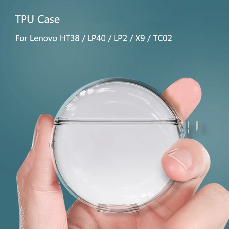 Custodia In Tpu Trasparente In Silicone Morbido Per Lenovo Ht38 Livepods Lp40 Lp2 X9 Tc02 Cover Scatola Di Ricarica Borse Senza Filigrane
