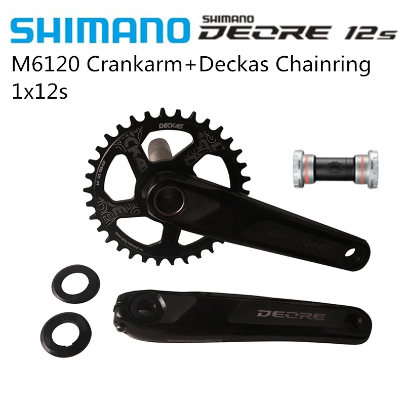 SHIMANO Новый DEORE M6120 12s MTB шатун для горного велосипеда 1x12 скоростей 170mm175mm Deckas 32T 34T 36T