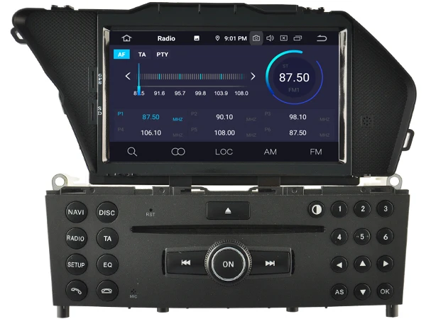 RUISO 4g + 64g 8-Core автомобильный DVD плеер Android 9 0 для MERCEDES BENZ GLK мультимедийный Авто Радио