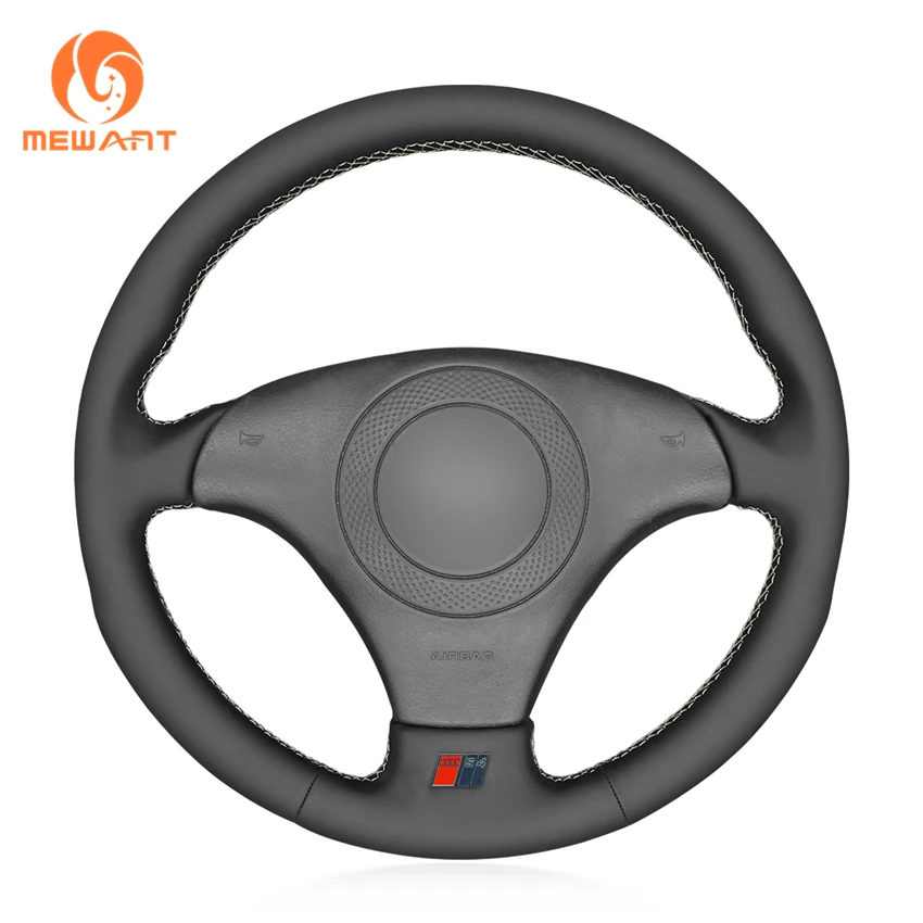 

MEWANT Black Artificial Leather Steering Wheel Cover for Audi TT (8N) 1998-2001 A8 S8 (D2) 1998-2002 S4 (B5) 1997-2001 S6 (C5)