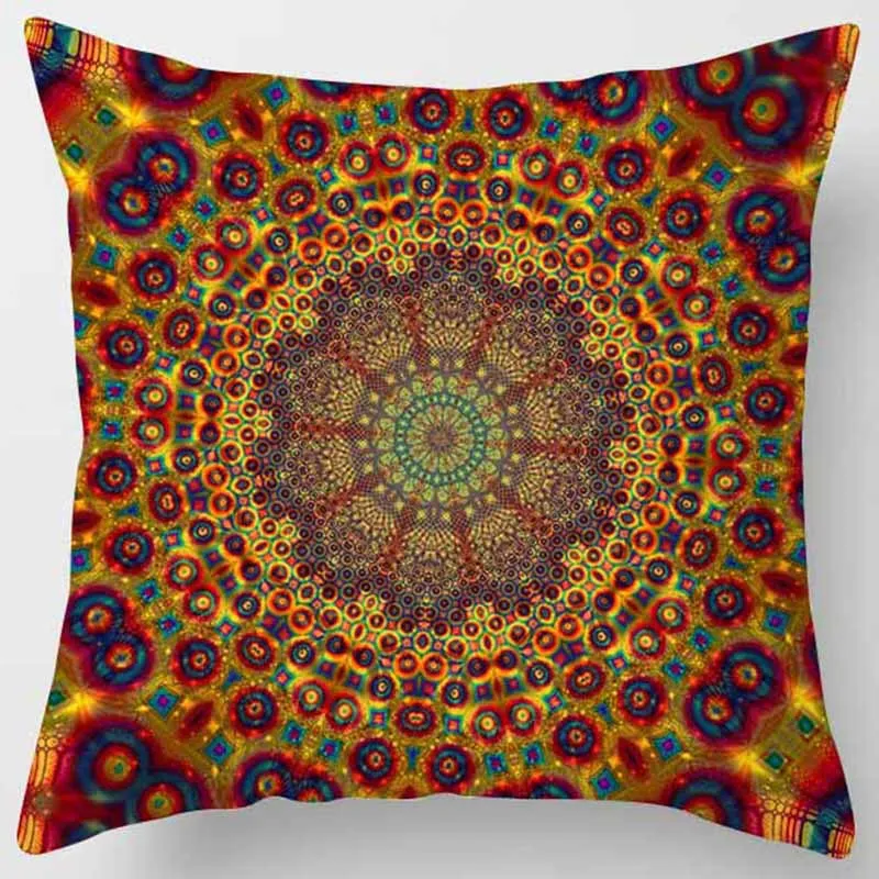 Brand New Indian Mandala Print Meditation Cushion Cases Ethnic Floral Polyester Pillows Case Livingroom Sofa Couch Throw Pillows 