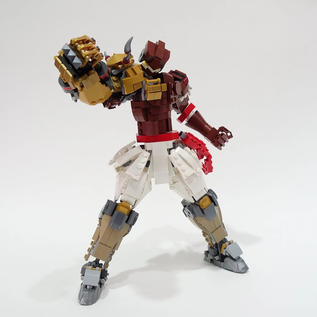 

662Pcs STEM MOC Fearless Warrior Mecha Bricks Small Particle Building Blocks Educational Toy Set