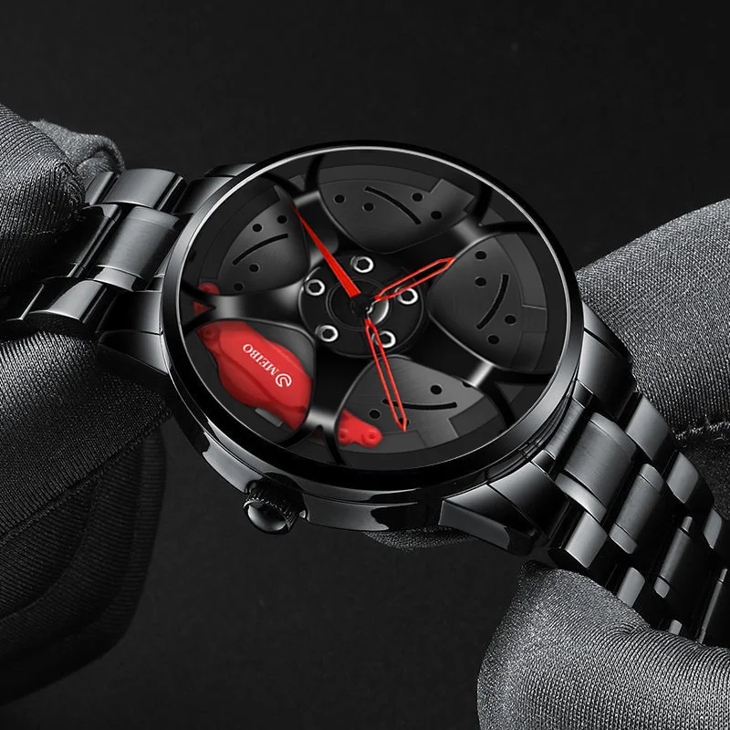 Men 3D Sport Rim Hub Wheel Watches Luxury Male Sports Car Wristwatch Quartz Men's Watches Relogio Masculino for Gift Clock